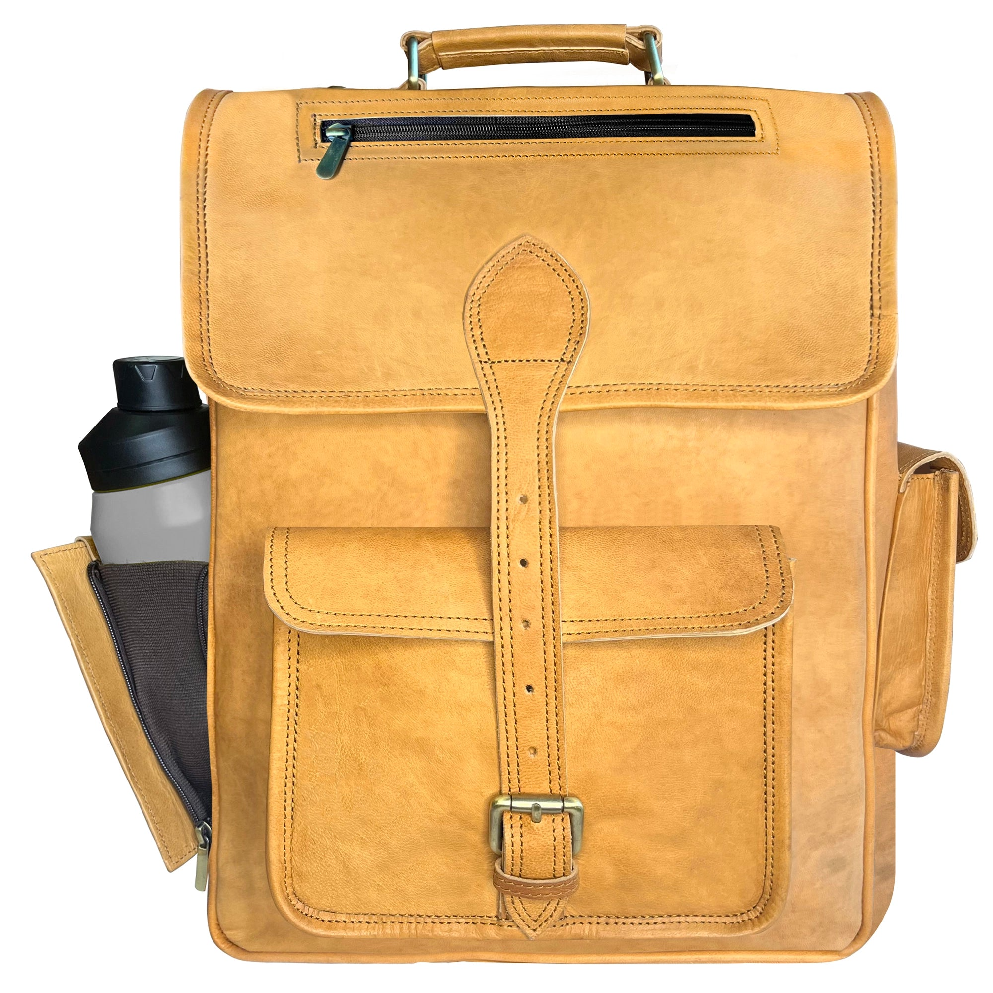 ImgHunt_Rustictown_20251116_LeatherBackpack1copy Genuine Leather Backpack Bag - Image 1